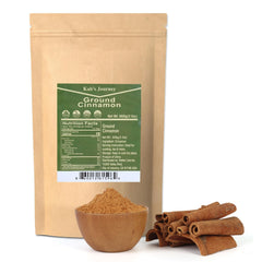 Kah's Journey ground cinnamon powder bulk bag enhances baking and beverages.