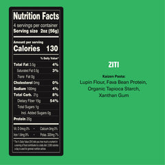Kaizen Lupini Ziti cooked plate showing al dente texture with sauce