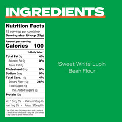 Kaizen Lupin Flour gluten-free label on packaging