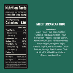 Serving bowl of Kaizen Mediterranean Rice highlighting high-protein, low-carb meal option.