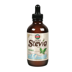KAL Sure Stevia liquid drops bottle close-up for zero-calorie sweetness.