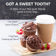 KAL Sure Stevia powder for baking batter without added sugar.