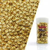 KANDLRIK 10mm gold star sprinkles for cakes add festive sparkle.