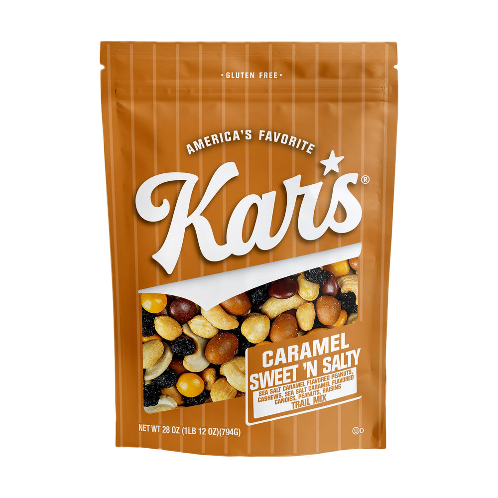 Kar's Nuts Caramel Sweet N Salty Trail Mix 28-oz pouch for freshness