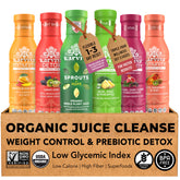 Karviva juice cleanse bottle berry-lemon displaying vibrant flavor profile; supports gentle digestion and cravings management.