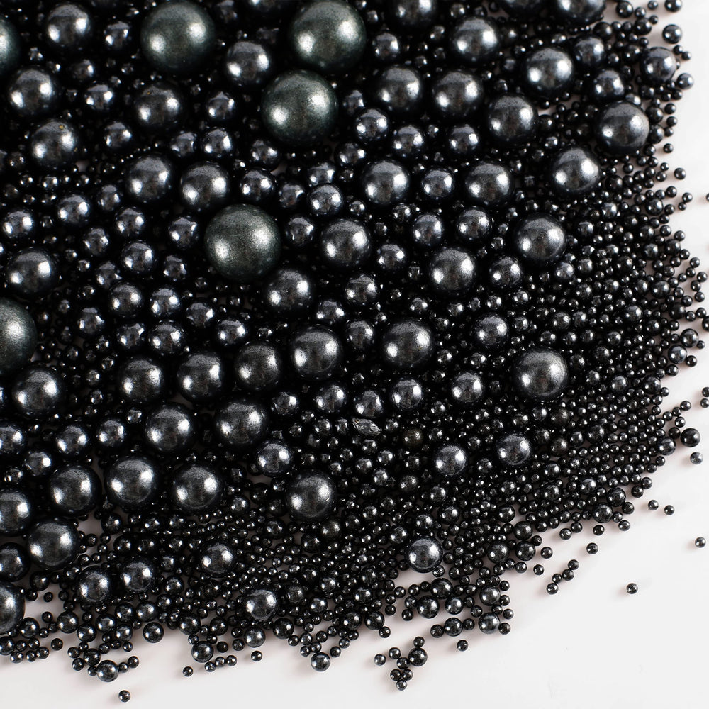 Kasvan Black Pearl Sugar bottle for cake decorating and gifting.