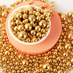 Kasvan edible gold pearls cake decor for sparkling treats