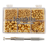 Kasvan Gold Mix Sprinkles box adds festive sparkle to cakes and desserts.
