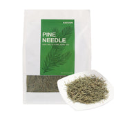 KASVAN Organic Pine Needle Tea packaging highlights premium sourcing from Qinling Mountains