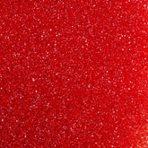 Kasvan Red Sanding Sugar jar front displaying vibrant edible crystals for cake decorating.