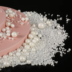 Kasvan sugar pearls cake decorating close-up for versatile toppings