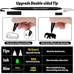 KATSPRO marker used on fondant for delicate writing and outlining.