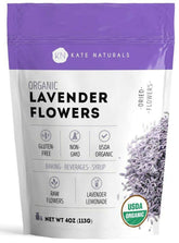 Kate Naturals dried lavender flowers for tea; ideal for fragrant lavender lemonade and infusions.