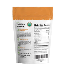 Kate Naturals tapioca starch dry powder; versatile thickener for soups, sauces, gravies.