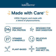 Kate Farms Peptide 1.5 Vanilla carton with tubing compatibility for tube feeding