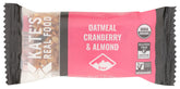 Kate's Real Food Bar Oatmeal Cranberry Almond front view shows a wholesome, grab-and-go snack for a balanced day