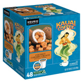 Kauai Coffee Coconut Caramel Crunch pod pack for Keurig single-serve brewing.