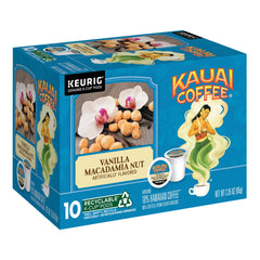 Kauai Coffee Coconut Caramel Crunch pod with tropical sweetness