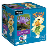 Kauai Coffee Garden Isle K-Cup pack delivers tropical aroma for Keurig brews.