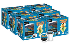 Kauai Coffee Na Pali Coast Dark Roast packaging front view, bold aroma and island origin.