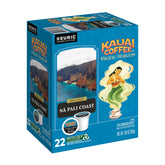 Kauai Coffee Na Pali Coast Dark Roast K-Cup pod with a rich aroma for a smooth morning brew.