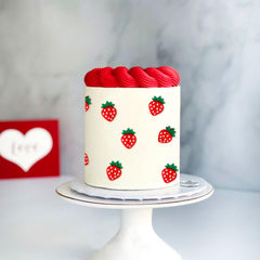 Keaziu strawberry cake toppers for baby showers and desserts