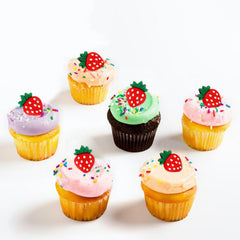 Keaziu cupcake topper close-up with vivid 2D design