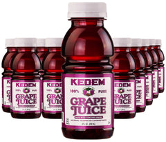 Kedem Concord Grape Juice 8oz bottle, portable for on-the-go celebrations.