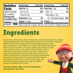 Keebler Chips Deluxe Rainbow with M&M's close-up, colorful chips appeal for kids' lunches.