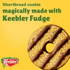 Keebler Fudge Stripes Original 11.5oz box on a kitchen counter, ready for snacking.