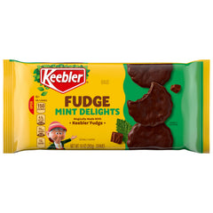 Keebler Grasshopper Mint Cookies package front, quick indulgence in a 10oz size