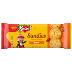 Keebler Sandies Shortbread pecan close-up, buttery texture, great for sharing.