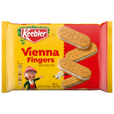 Keebler Vienna Fingers pack front with classic creme filled cookies, ideal on the go.