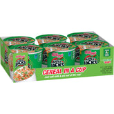 Kellogg's Apple Jacks Cups display crisp apple cinnamon bites for a quick breakfast on the go.