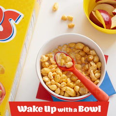 Kellogg's Corn Pops giant box on kitchen shelf, ready to enjoy