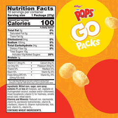 Close-up of crunchy Corn Pops in a Go Pack.