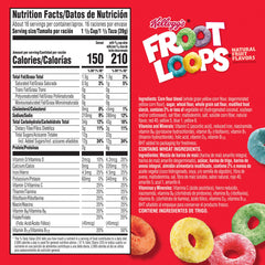 Kellogg's Froot Loops pouring into a bowl highlights vibrant O's and aroma