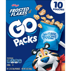 Kid-friendly Kellogg's Frosted Flakes Go Packs ideal school snack.