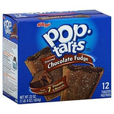 Kellogg's Pop-Tarts Frosted Chocolate Fudge box for quick breakfasts.