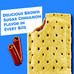 Kellogg's Pop-Tarts Unfrosted Brown Sugar Cinnamon breakfast plate with toasty pastries.