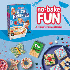 Front of Kellogg's Rice Krispies box highlighting Original Treats and 12-ounce size