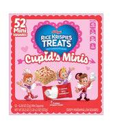 Kellogg's Rice Krispies Treats Cupid's Minis packaging featuring Cupid art, ideal for Valentine's sharing.