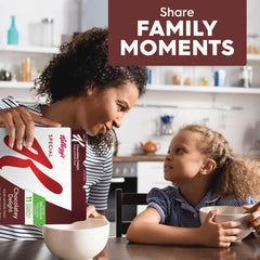 Nutrition panel highlights fiber and vitamins on Kellogg's Special K box.