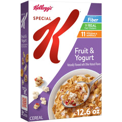 Kellogg's Special K Fruit and Yogurt box front, a convenient family breakfast option.