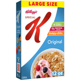 Kellogg's Special K Original cereal in a bowl with milk, a balanced breakfast option.