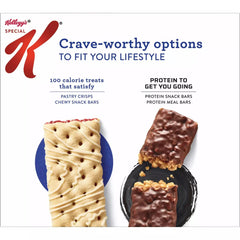 Kellogg's Special K Pastry Crisps Brown Sugar Cinnamon crisp detail, 100 calories per pouch.