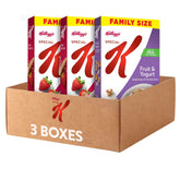 Kellogg's Special K Red Berries cereal bowl with real fruit and fiber.
