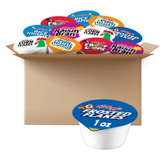 Kellogg's Breakfast Cereal Cups variety pack on display for quick, on-the-go mornings.