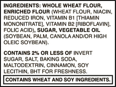 Kellogg's whole-grain graham crackers with cinnamon aroma for a tasty after-school bite.