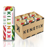 Kenetik Watermelon Lime 12oz can front view highlighting caffeine-free focus benefits